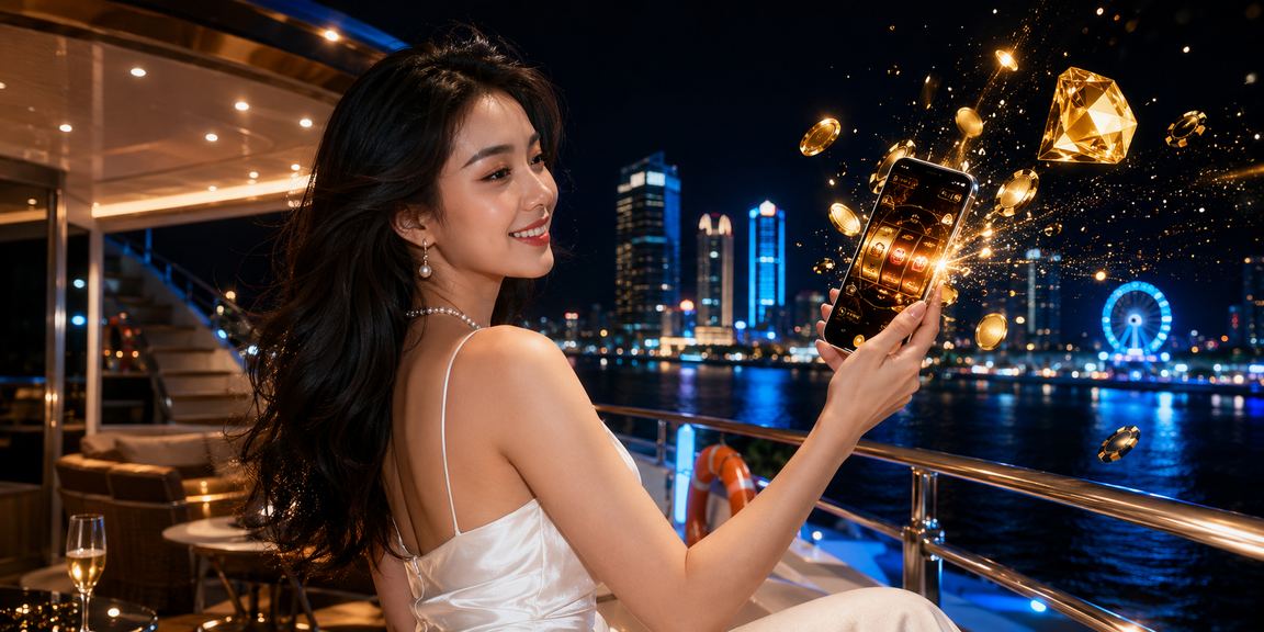 Trải nghiệm chơi slots trên điện thoại tại bãi biển Đà Nẵng buổi chiều tà